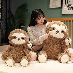 Cocoa and Boo the Fluffy Sloth Plushie - Bear Hugs