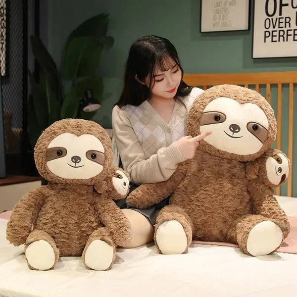 Cocoa and Boo the Fluffy Sloth Plushie - Bear Hugs