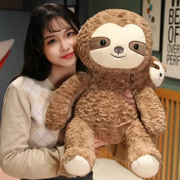 Cocoa and Boo the Fluffy Sloth Plushie - Bear Hugs