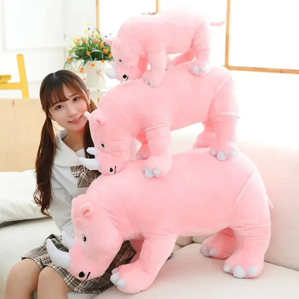 Colorful Cuddly Rhino Plushies - Bear Hugs