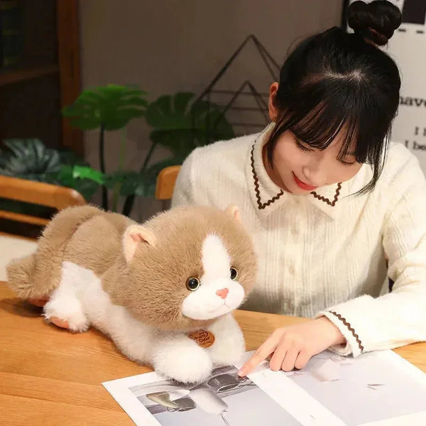 Fluffy Kitten Squad Laying Plushies - Bear Hugs
