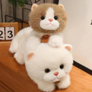 Fluffy Kitten Squad Laying Plushies - Bear Hugs