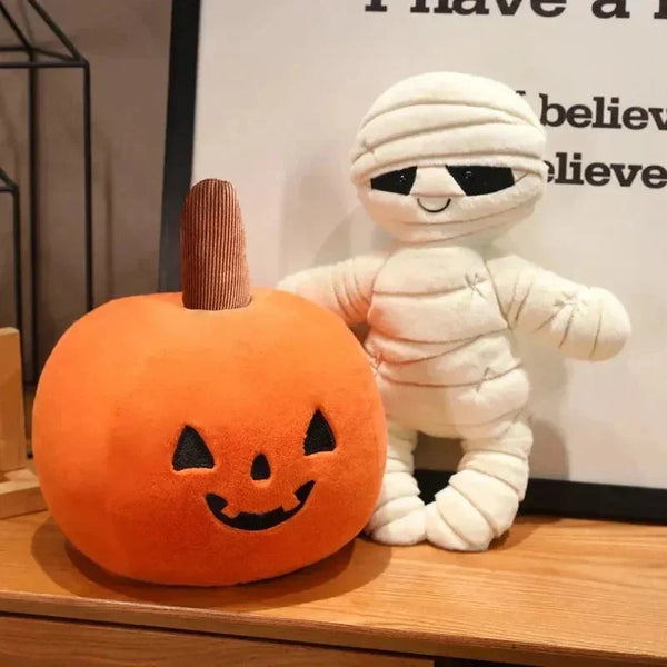 Halloween Pumpkin Mummy Skull Bone Plushies - Bear Hugs