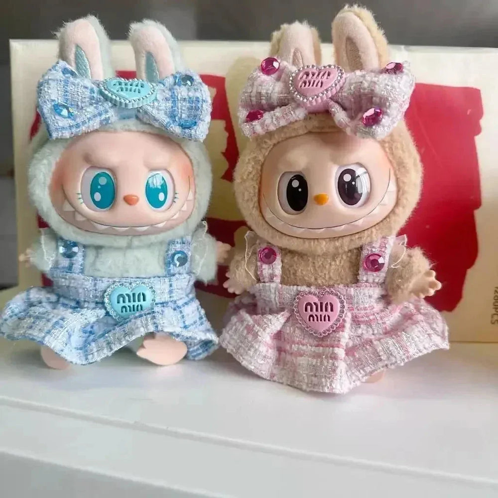 Handmade Labubu Heart Dress Outfit with Accessories - Bear Hugs
