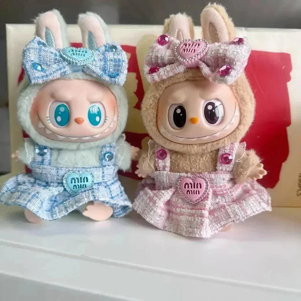 Handmade Labubu Heart Dress Outfit with Accessories - Bear Hugs