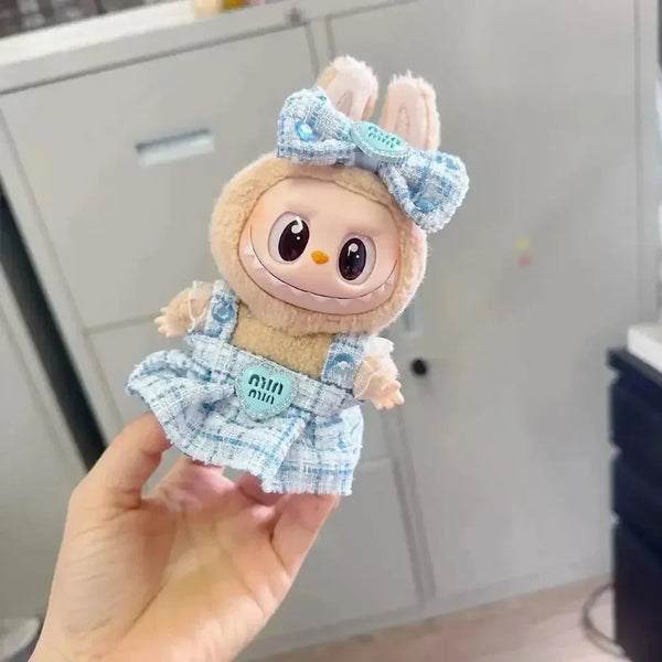 Handmade Labubu Heart Dress Outfit with Accessories - Bear Hugs