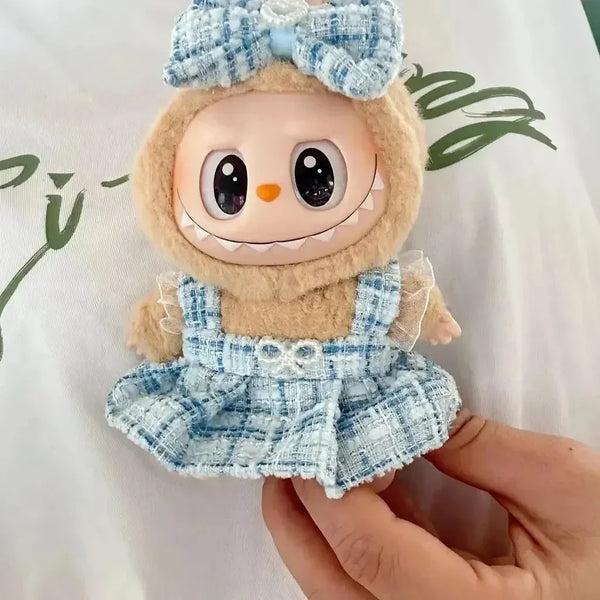 Handmade Labubu Heart Dress Outfit with Accessories - Bear Hugs
