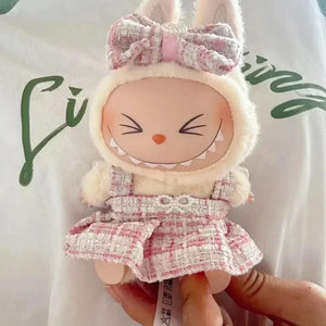 Handmade Labubu Heart Dress Outfit with Accessories - Bear Hugs