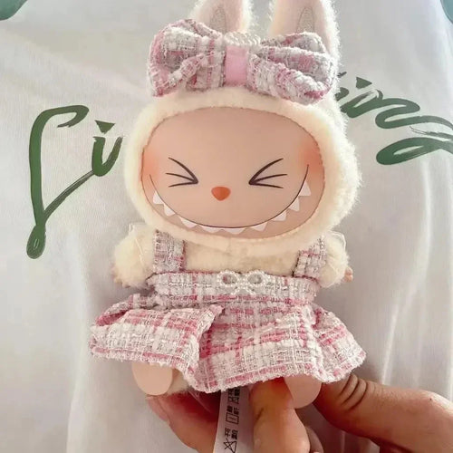 Handmade Labubu Heart Dress Outfit with Accessories - Bear Hugs