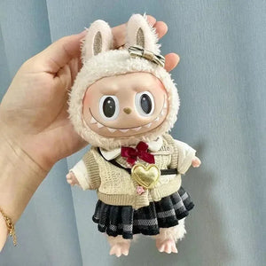 Handmade Labubu School Uniform Outfit with Accessories - Bear Hugs