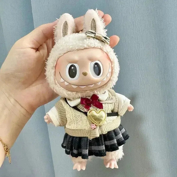 Handmade Labubu School Uniform Outfit with Accessories - Bear Hugs