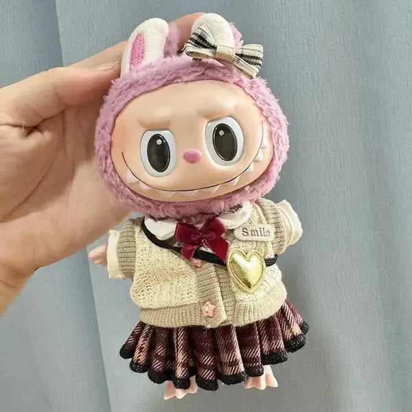 Handmade Labubu School Uniform Outfit with Accessories - Bear Hugs