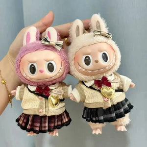 Handmade Labubu School Uniform Outfit with Accessories - Bear Hugs