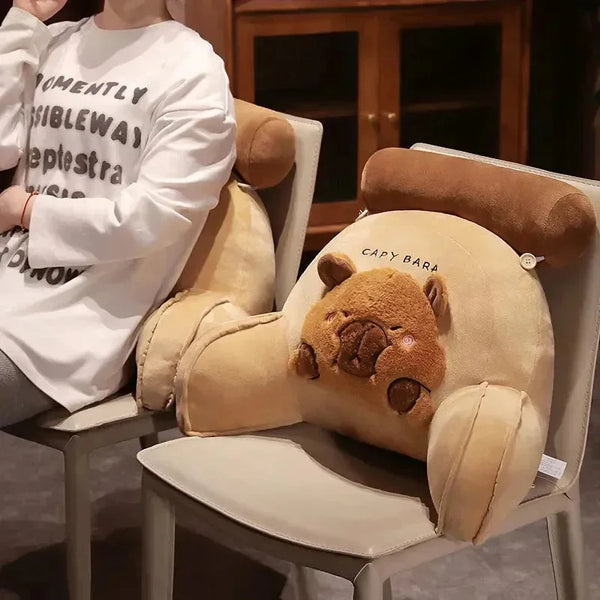 Huge Capybara Cushion Plush Backrest Seat - Bear Hugs