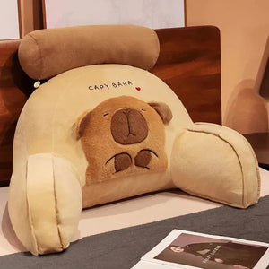 Capybara Cushion Plush Backrest Seat