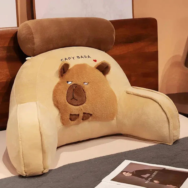 Capybara Cushion Plush Backrest Seat