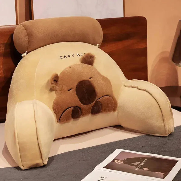 Capybara Cushion Plush Backrest Seat