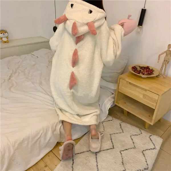 Kawaii Pastel Dragon Plush Hoodie Blanket - Bear Hugs