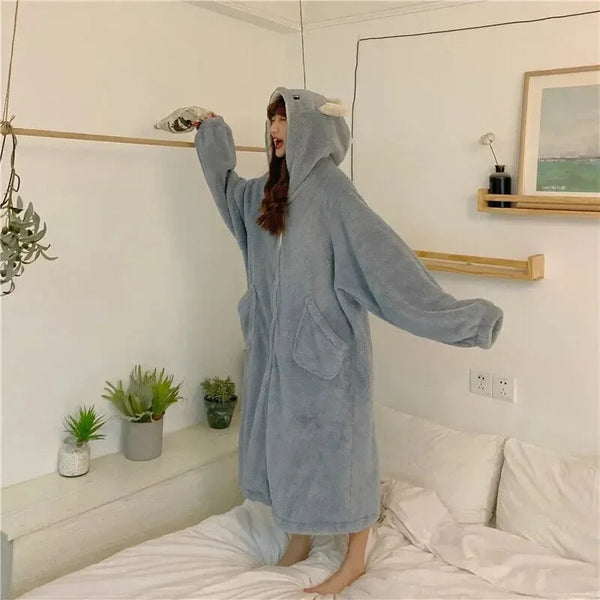 Kawaii Pastel Dragon Plush Hoodie Blanket - Bear Hugs