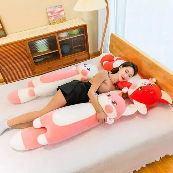 Long Cuddly Sakura Fox Family Plushie - Bear Hugs