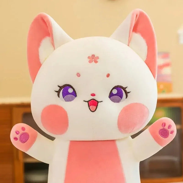 Long Cuddly Sakura Fox Family Plushie - Bear Hugs