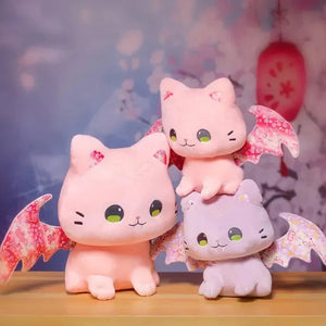 Luna & Solis the Kawaii Sakura Cats with Wings Plushies - Bear Hugs