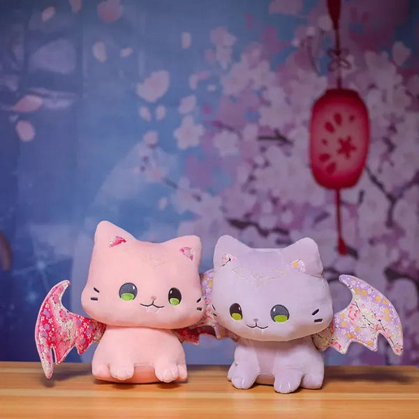 Luna & Solis the Kawaii Sakura Cats with Wings Plushies - Bear Hugs