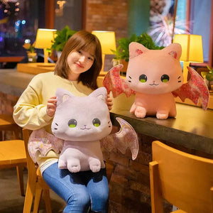 Luna & Solis the Kawaii Sakura Cats with Wings Plushies - Bear Hugs