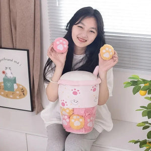 Smiling Boba Dessert Plushie - Bear Hugs