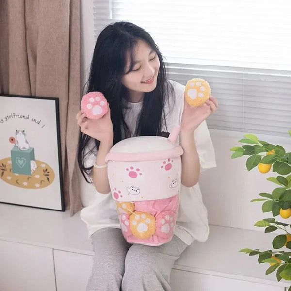 Smiling Boba Dessert Plushie - Bear Hugs