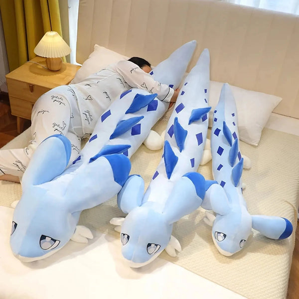 Sofi the Long Kawaii Baby Blue Hybrid Dragon Plushie - Bear Hugs
