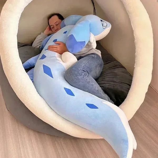 Sofi the Long Kawaii Baby Blue Hybrid Dragon Plushie - Bear Hugs
