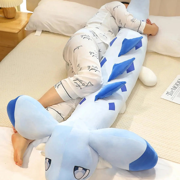 Sofi the Long Kawaii Baby Blue Hybrid Dragon Plushie - Bear Hugs