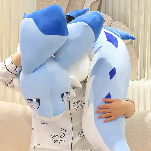 Sofi the Long Kawaii Baby Blue Hybrid Dragon Plushie - Bear Hugs