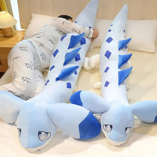 Sofi the Long Kawaii Baby Blue Hybrid Dragon Plushie - Bear Hugs