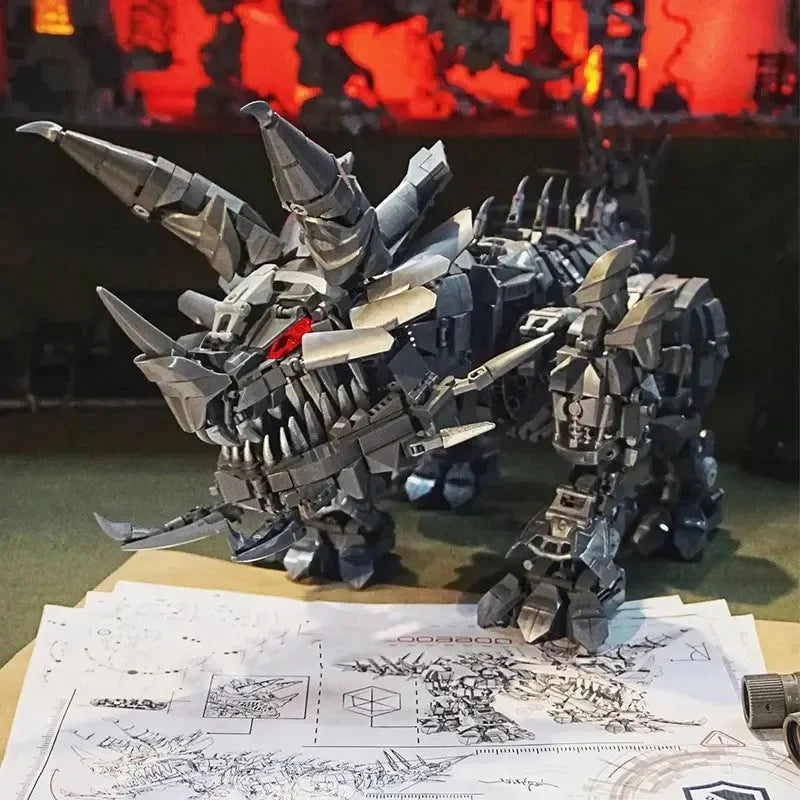 Super Mech Colossal Triceratops Dinosaur Building Set - Bear Hugs