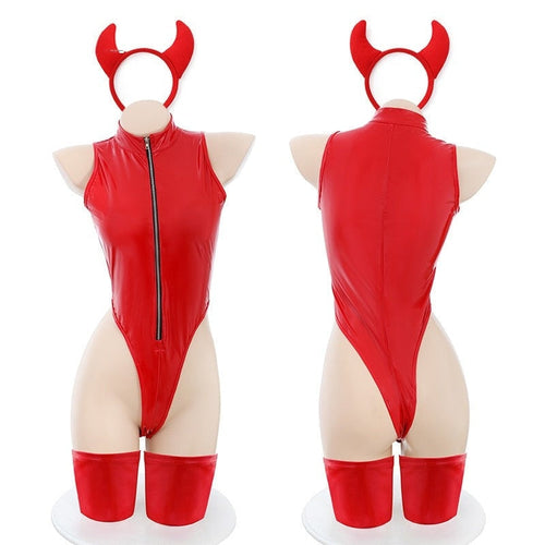 Latex Red Devil Cosplay - Bear Hugs