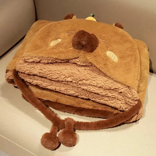 Capybara Cuddle Cloak with Plush Paws