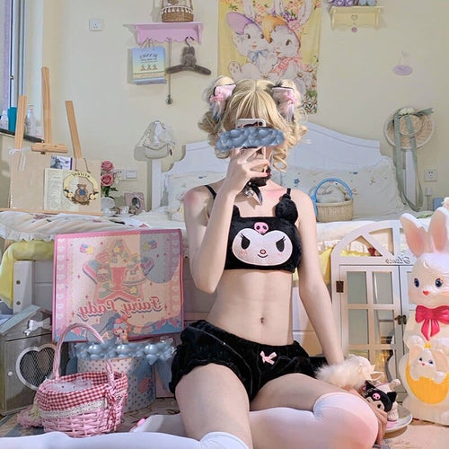Coulomi Goth Soft Lingerie Set