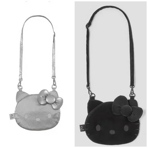 Hello Kitty Blackout Velvet Plush Crossbody Bag