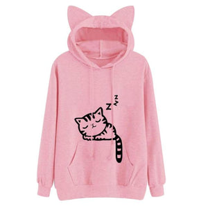 Sleepy Kitten Kisses Hoodie