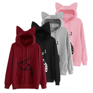 Sleepy Cat Hoodie - Bear Hugs