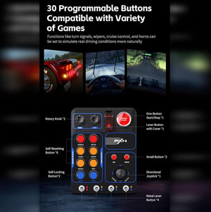 PXN-CB1 Multi-function Racing Button Box 30‑Key Sim Racing/Button Box for PC - Bear Hugs