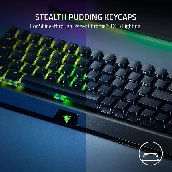 Razer Blackwidow V3 Mini Hyperspeed - Phantom Edition - Yellow Switch - Wireless 65% Mechanical Gaming Keyboard with Chroma RGB - Bear Hugs