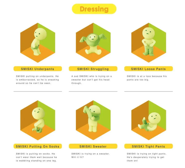 Smiski Dressing Series Glow In The Dark Figurines