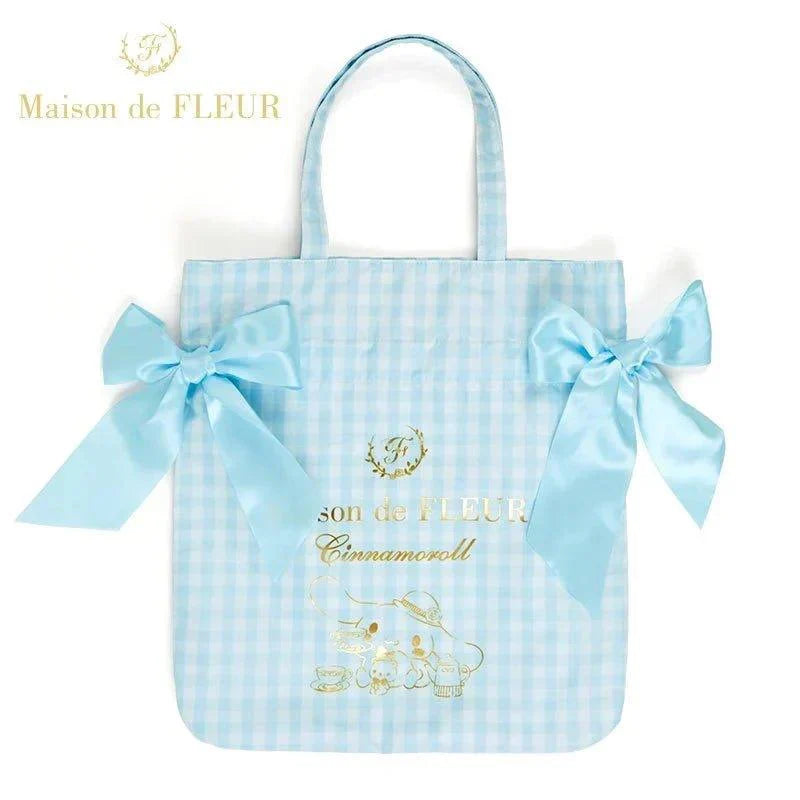 Sanrio x Maison De Fleur Cinnamoroll Gingham Tote Bag - Bear Hugs