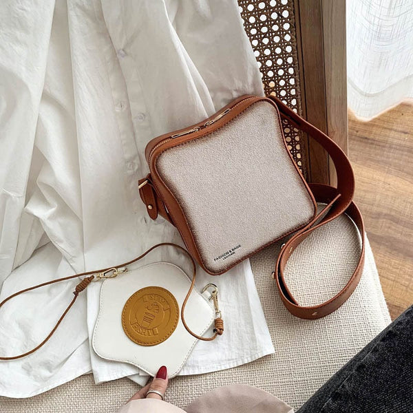 Toast PU Leather Crossbody Bag - Bear Hugs