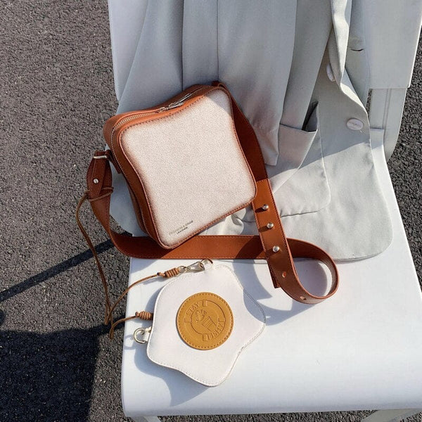 Toast PU Leather Crossbody Bag - Bear Hugs